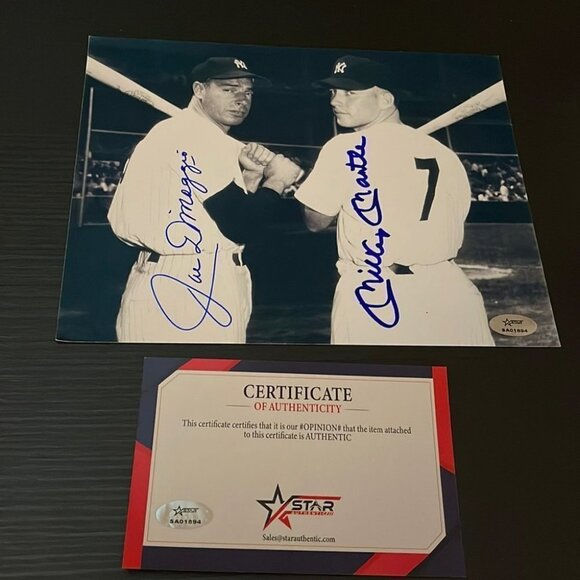 undefined Other - Joe Dimaggio and Mickey Mantle signed ph
